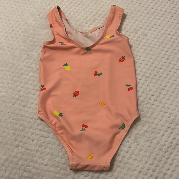 Old Navy One-Piece Swimsuit with Mixed Fruit 12-18M - Picture 2 of 5